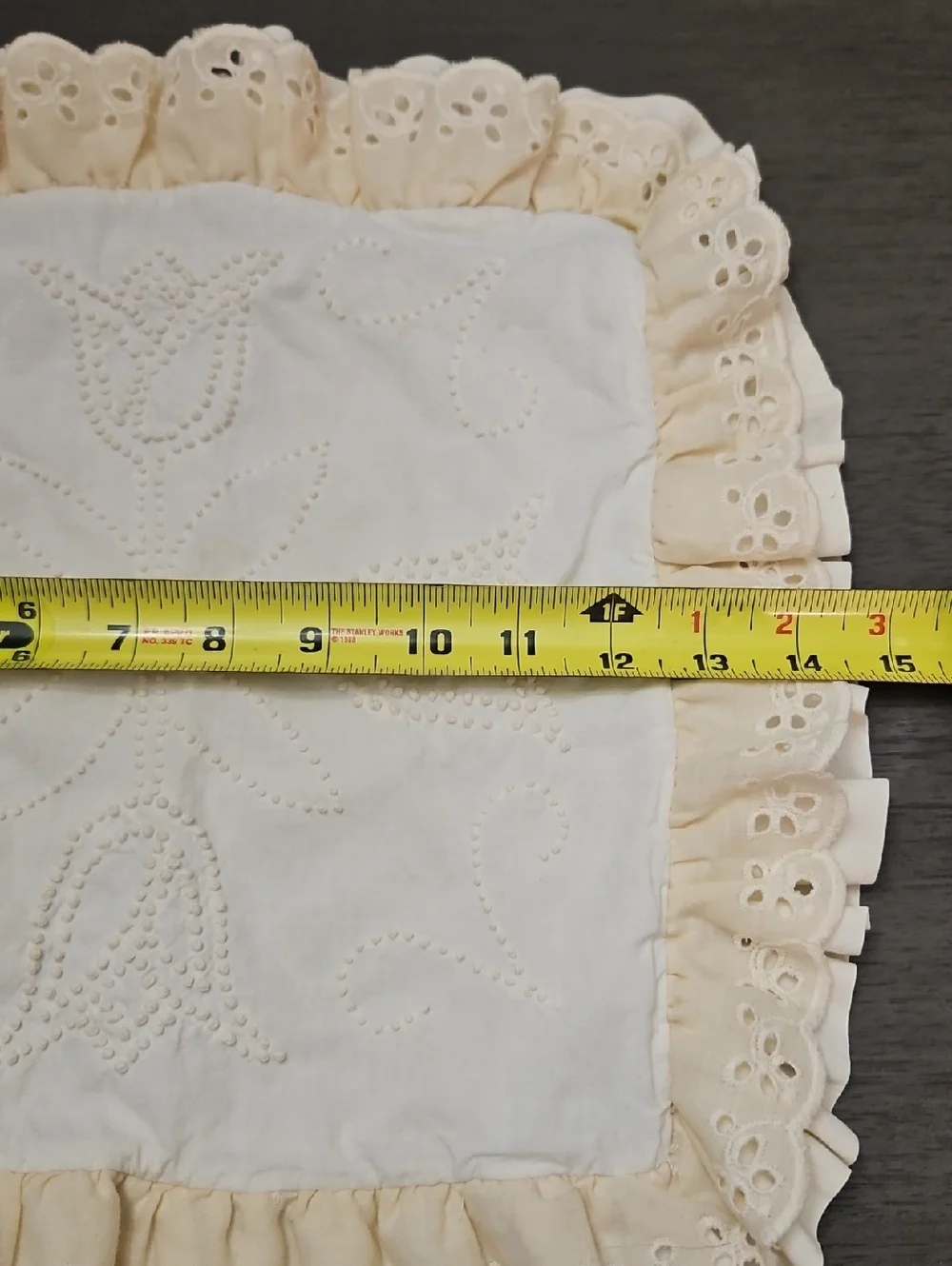 Hand Sewn And Needlepoint Pillow Case 14.5